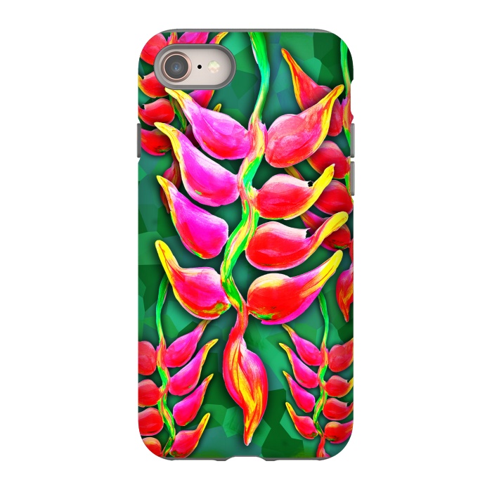 iPhone SE StrongFit Exotic Flowers Heliconia Pendula Bright Red  by BluedarkArt
