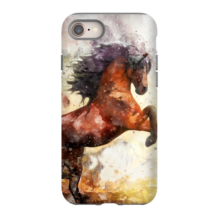 iPhone SE StrongFit Excited Horse by Creativeaxle