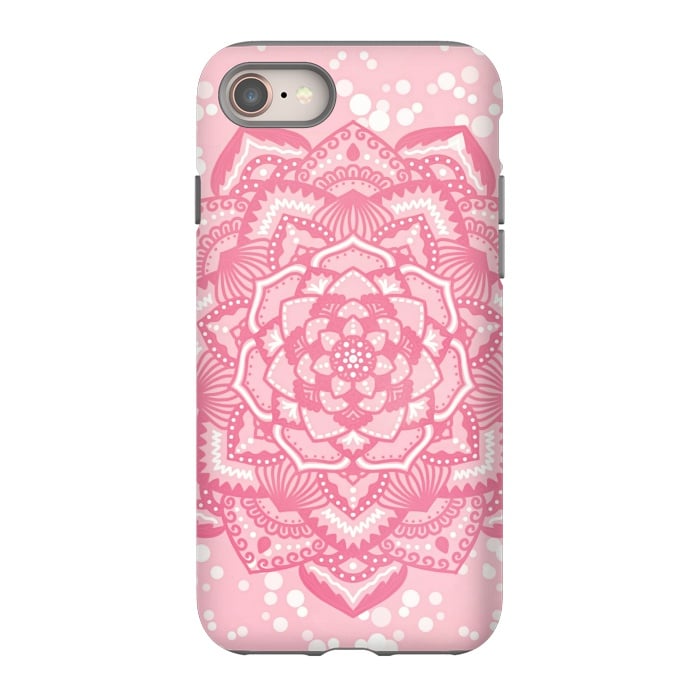 iPhone SE StrongFit Pink flower mandala by Jms