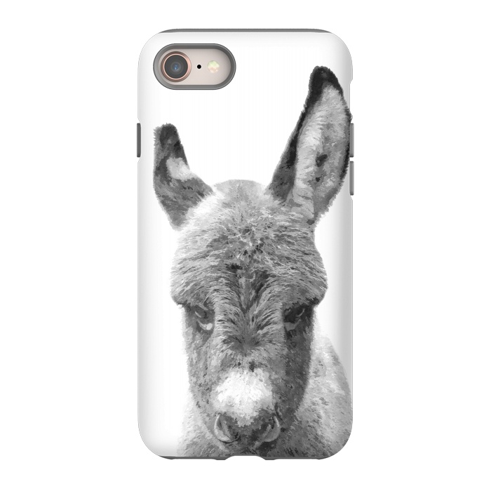 iPhone SE StrongFit Black and White Baby Donkey by Alemi