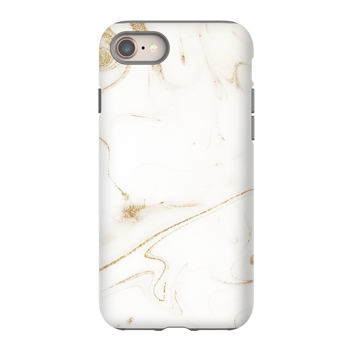 iPhone SE StrongFit Elegant gold and white marble image by InovArts