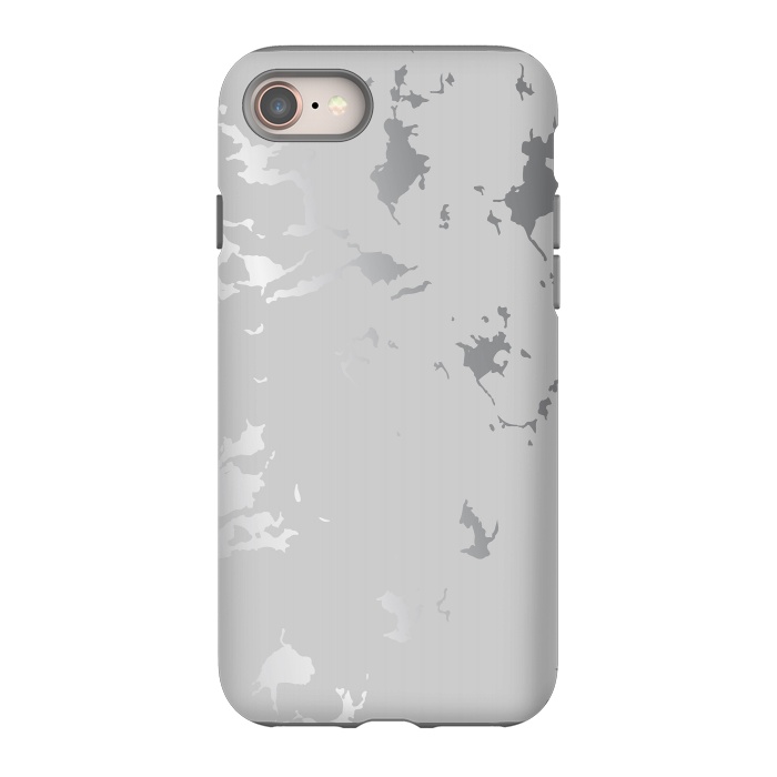 iPhone SE StrongFit Silver Splatter 001 by Jelena Obradovic