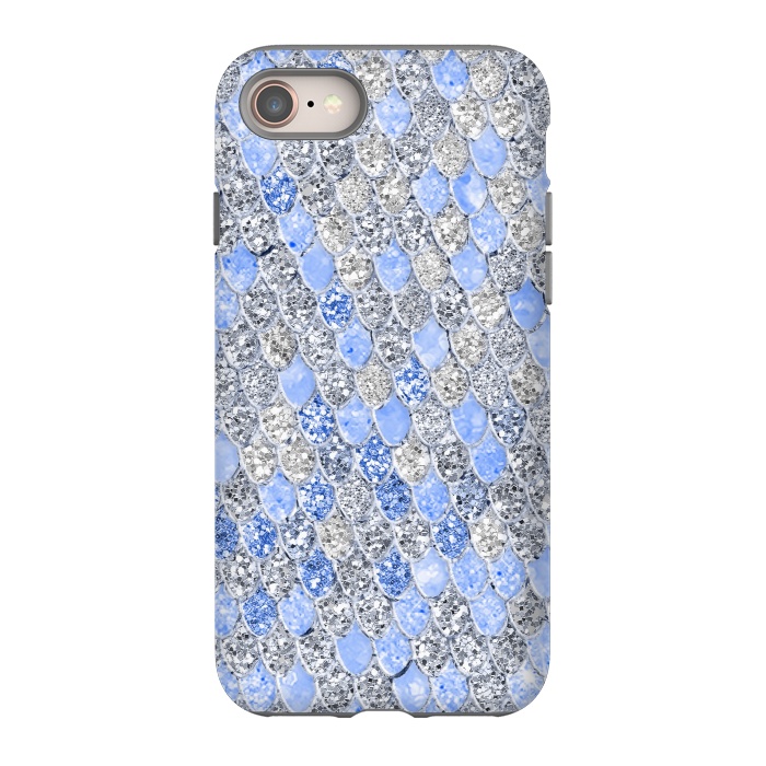 iPhone SE StrongFit Blue and Silver Sparkling Mermaid Scales by  Utart