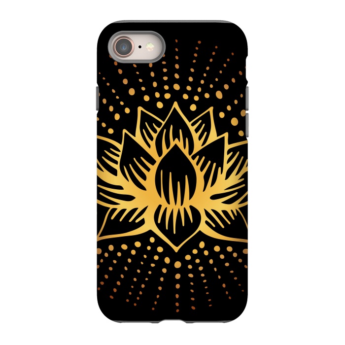 iPhone SE StrongFit Golden Lotus Mandala by Majoih