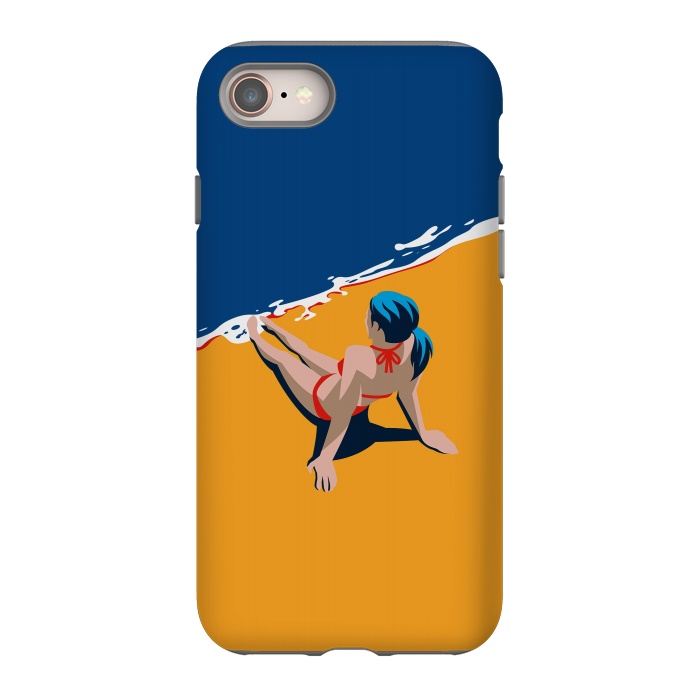iPhone SE StrongFit Girl at the beach by DaDo ART