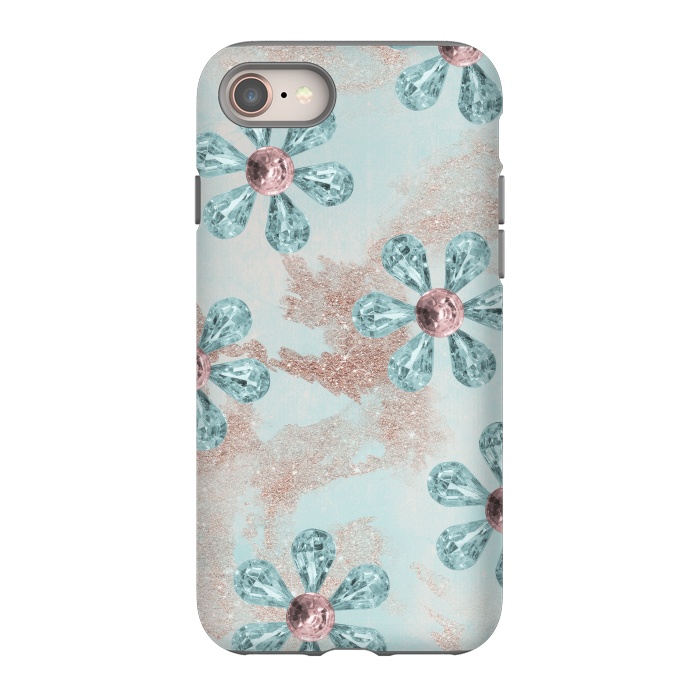 iPhone SE StrongFit Rhinesone Flower Sparkle by Andrea Haase