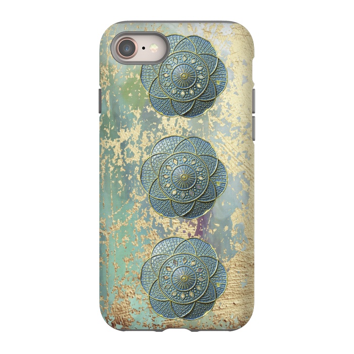 iPhone SE StrongFit Precious Embellishment On Gold And Teal by Andrea Haase