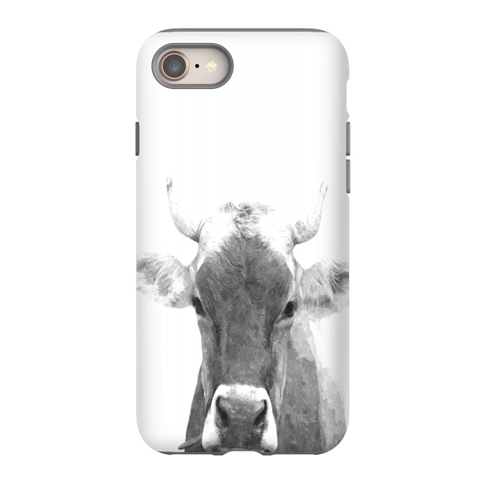 iPhone SE StrongFit Black and White Cow by Alemi