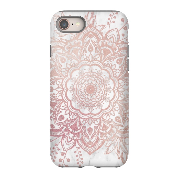 iPhone SE StrongFit Queen Starring of Mandala-White Marble by ''CVogiatzi.