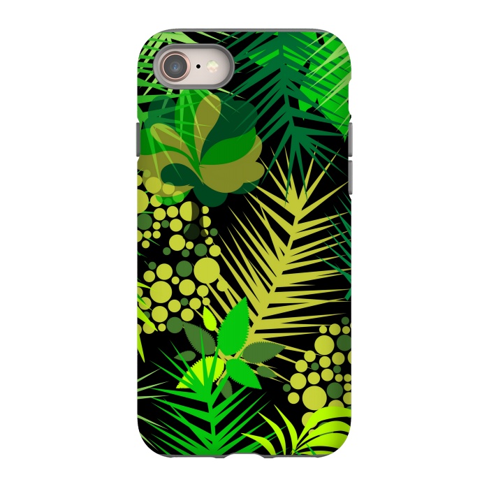 iPhone SE StrongFit green tropical pattern by MALLIKA