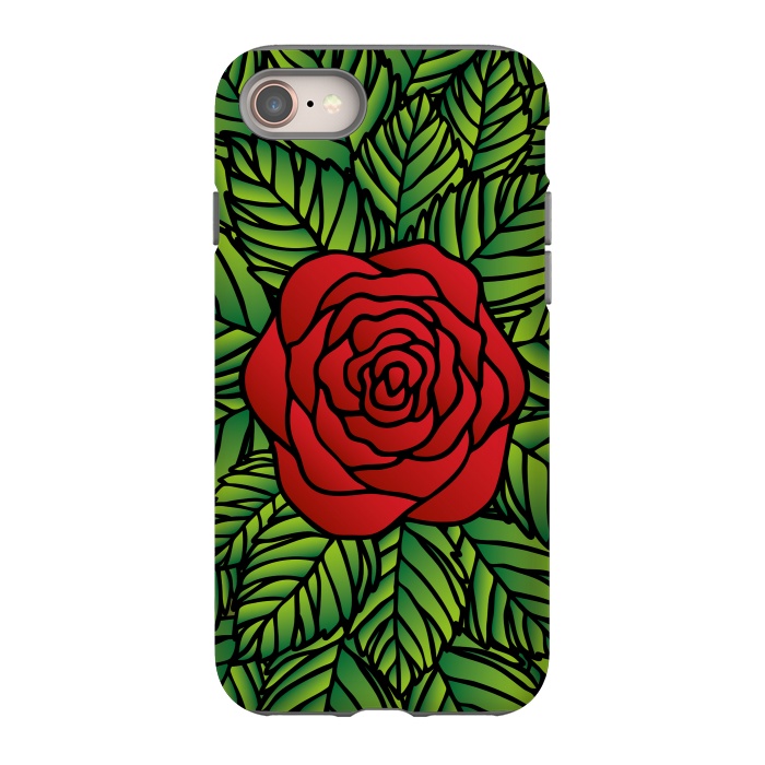 iPhone SE StrongFit Red Rose by Majoih