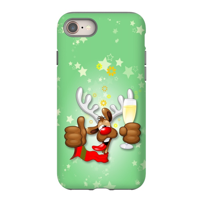 iPhone SE StrongFit Reindeer Drunk Funny Christmas Character by BluedarkArt