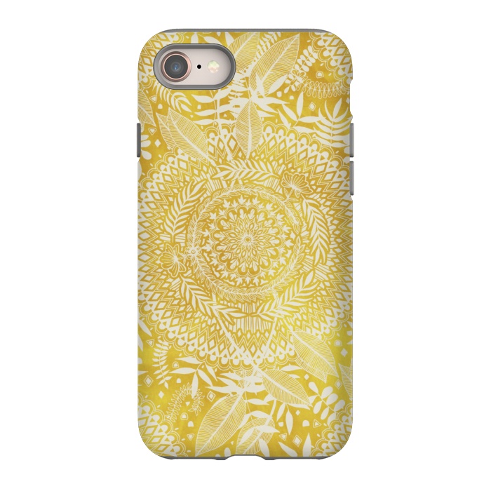 iPhone SE StrongFit Medallion Pattern in Mustard and Cream by Micklyn Le Feuvre