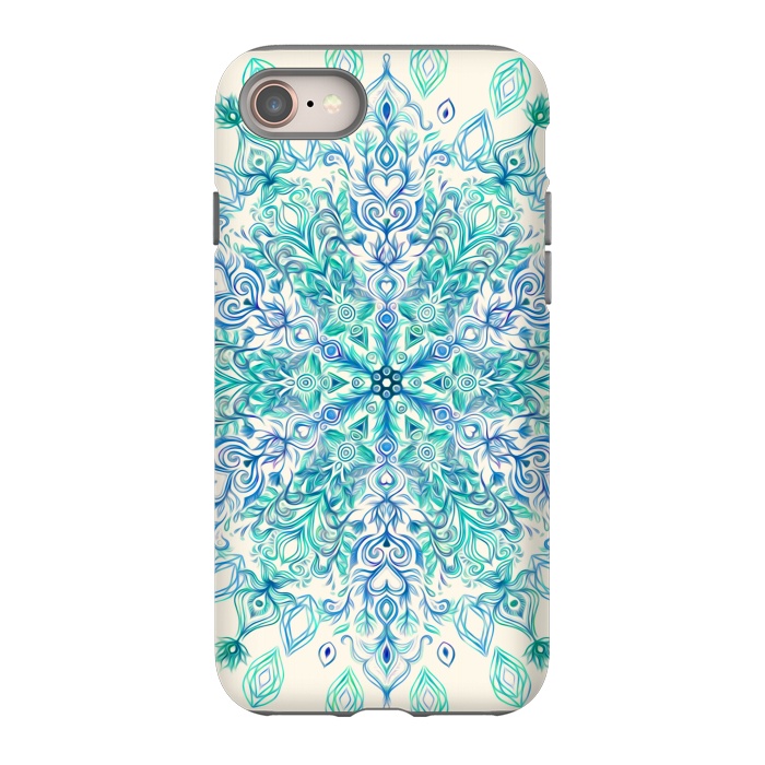 iPhone SE StrongFit Peppermint Snowflake on Cream  by Micklyn Le Feuvre
