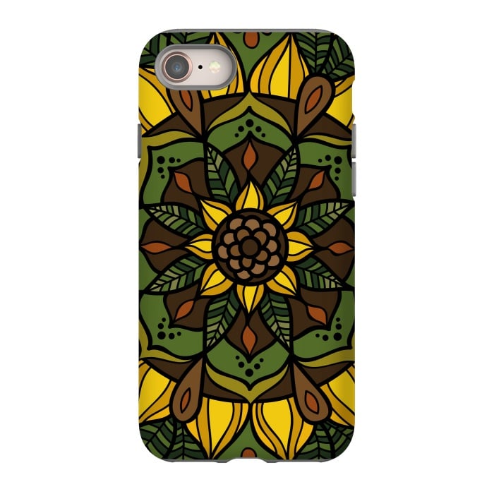 iPhone SE StrongFit Sunflower Mandala by Majoih