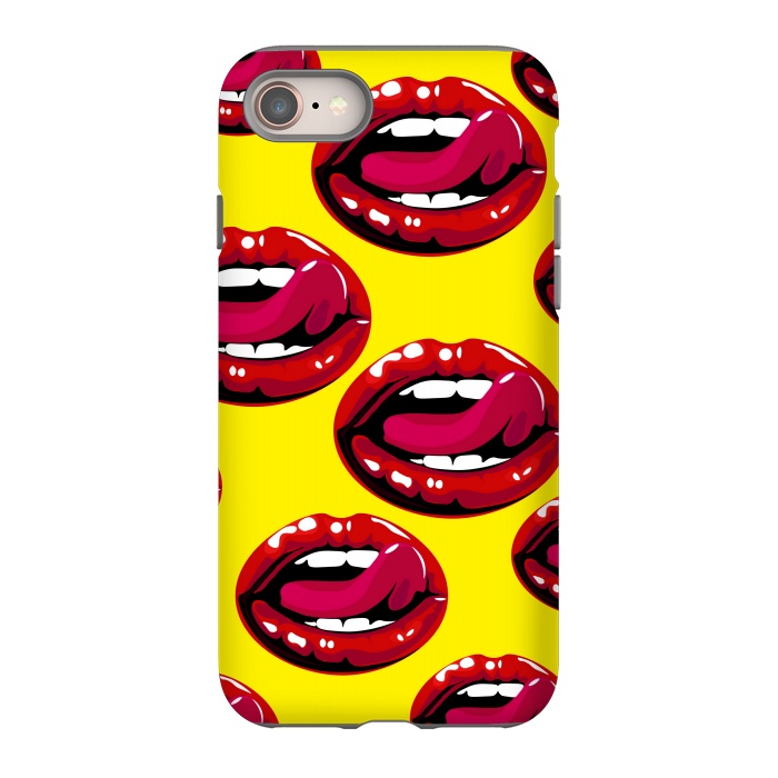 iPhone SE StrongFit red lips design by MALLIKA