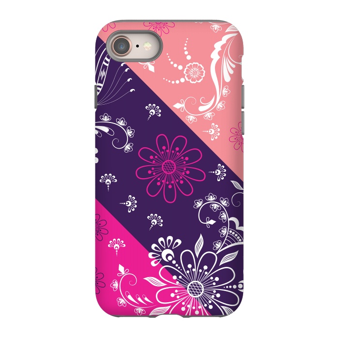 iPhone SE StrongFit Diagonal Flowers by Rossy Villarreal