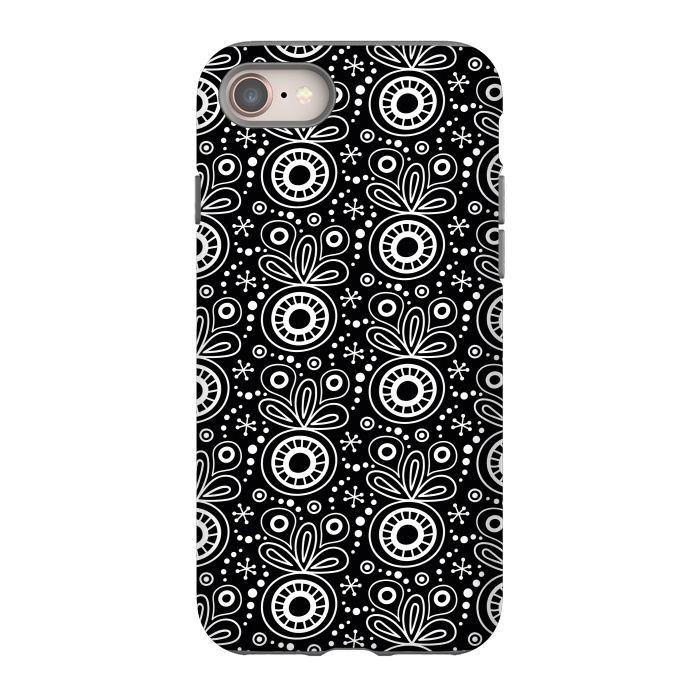 iPhone SE StrongFit Abstract Doodle Pattern Black by Majoih
