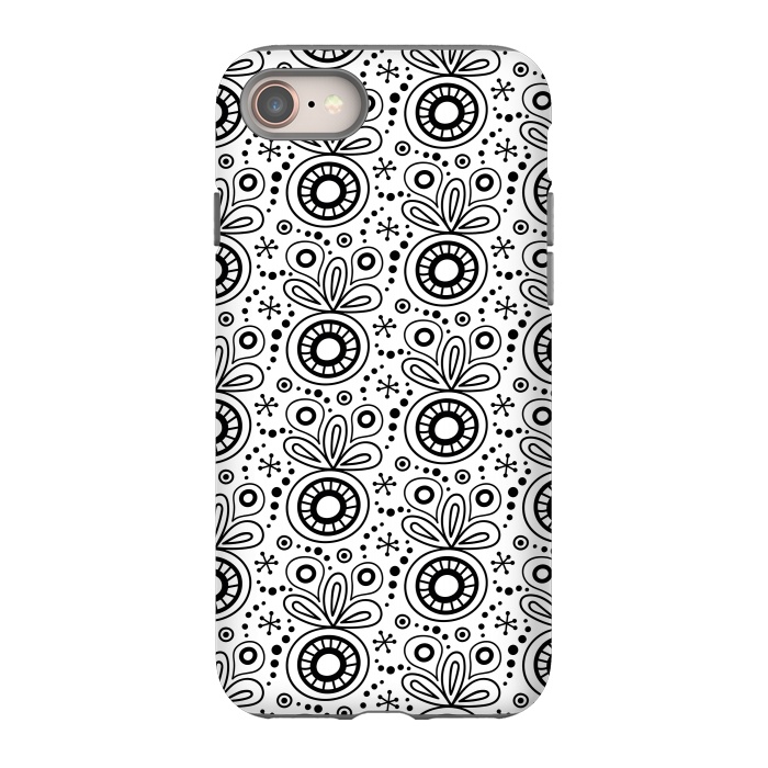 iPhone SE StrongFit Abstract Doodle Pattern White by Majoih