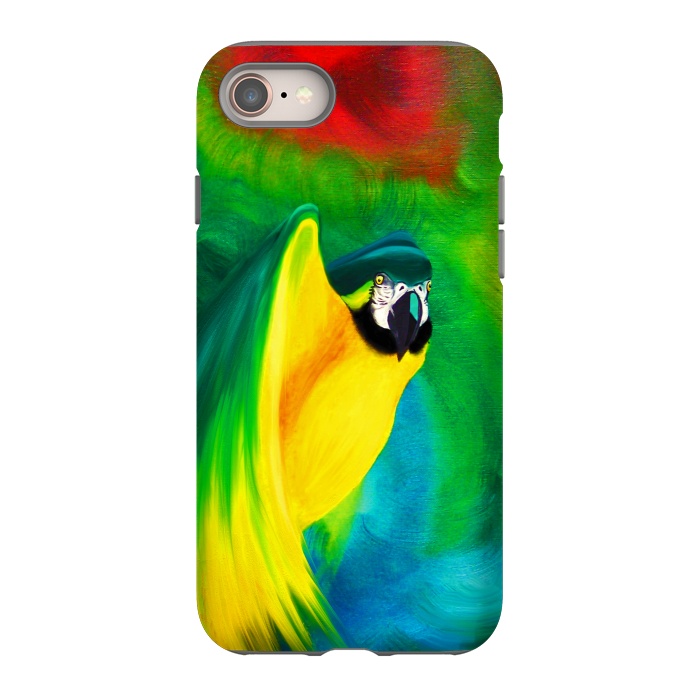 iPhone SE StrongFit Macaw Parrot Ara Oil on Canvas Painting  by BluedarkArt