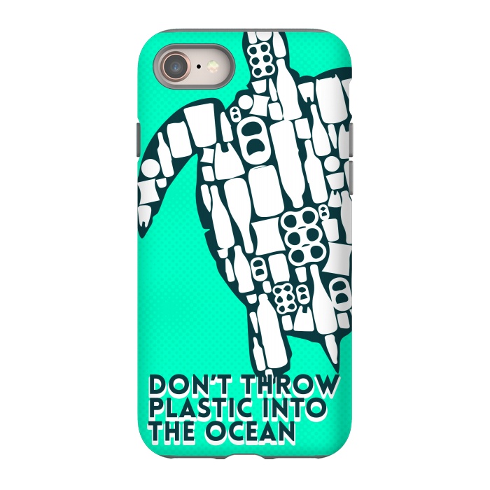 iPhone SE StrongFit Don't throw plastic into the ocean by Carlos Maciel