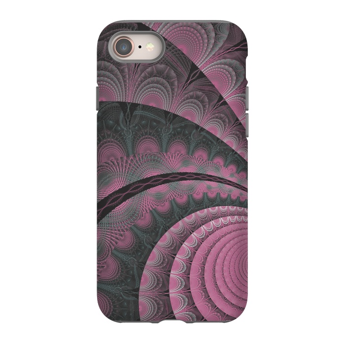 iPhone SE StrongFit Pink Fractal Design by Andrea Haase