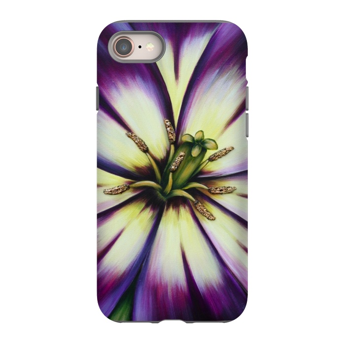iPhone SE StrongFit Plum Tulip by Denise Cassidy Wood