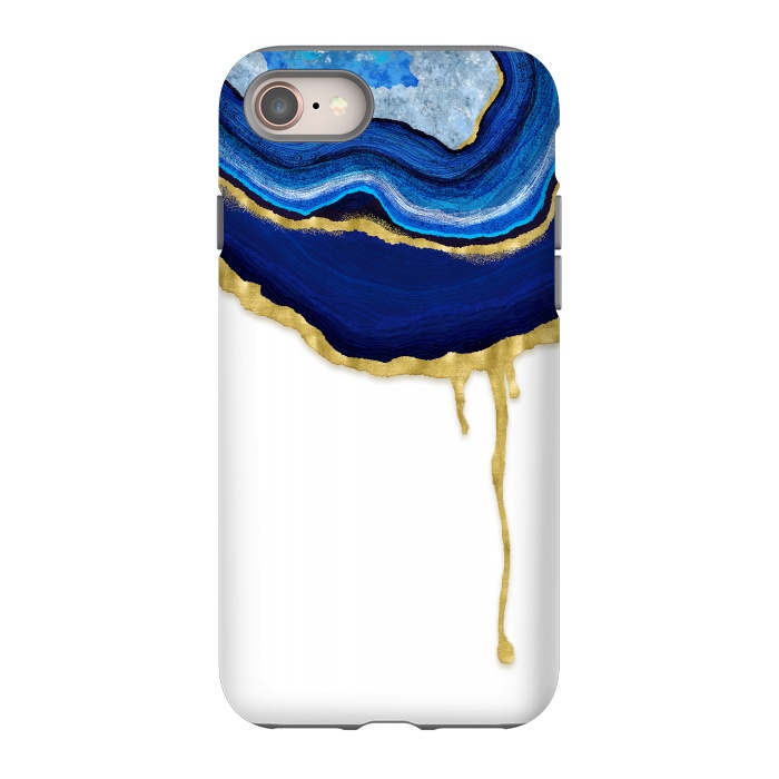 iPhone SE StrongFit Sapphire Dripping Agate by Noonday Design