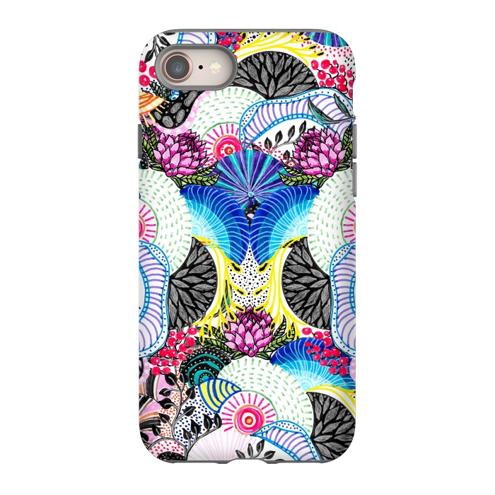 iPhone SE StrongFit Whimsical abstract hand paint design  by InovArts