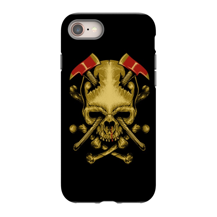 iPhone SE StrongFit Skull Axes by Afif Quilimo