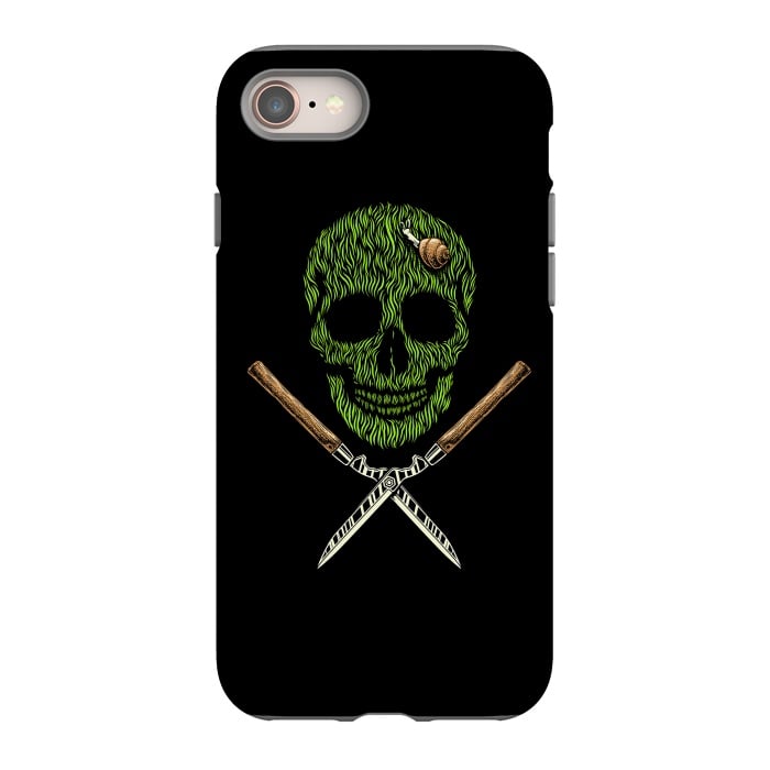 iPhone SE StrongFit Skull Grass by Afif Quilimo
