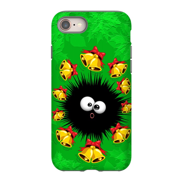 iPhone SE StrongFit Fuzzy Funny Christmas Sea Urchin Character by BluedarkArt