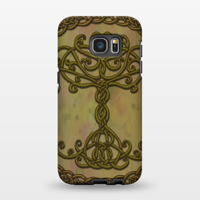 Galaxy S7 EDGE StrongFit Celtic Tree of Life I by Lotti Brown