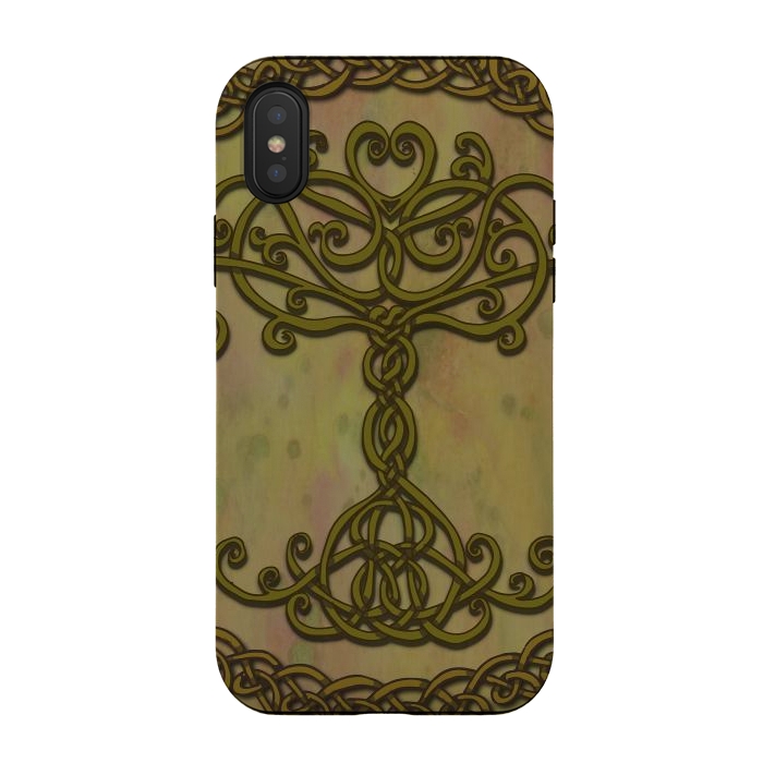 iPhone Xs / X StrongFit Celtic Tree of Life I by Lotti Brown