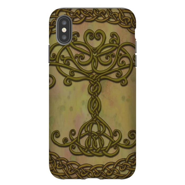 iPhone Xs Max StrongFit Celtic Tree of Life I by Lotti Brown
