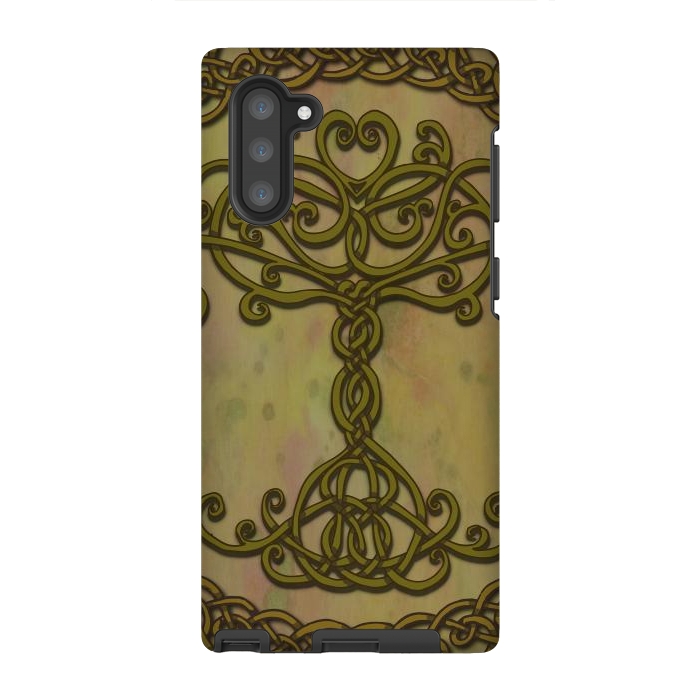 Galaxy Note 10 StrongFit Celtic Tree of Life I by Lotti Brown