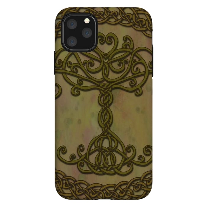iPhone 11 Pro Max StrongFit Celtic Tree of Life I by Lotti Brown