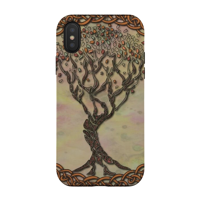 iPhone Xs / X StrongFit Celtic Tree of Life II by Lotti Brown