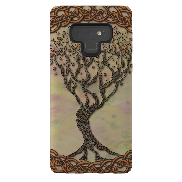 Galaxy Note 9 StrongFit Celtic Tree of Life II by Lotti Brown