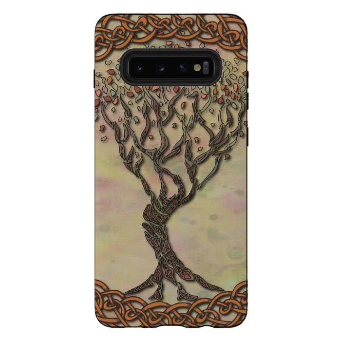 Galaxy S10 plus StrongFit Celtic Tree of Life II by Lotti Brown