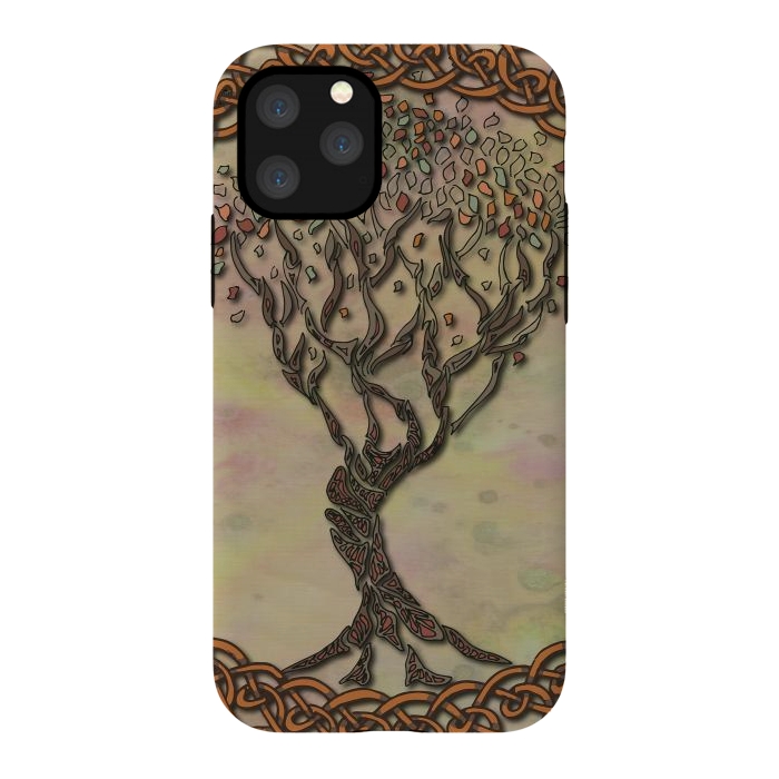 iPhone 11 Pro StrongFit Celtic Tree of Life II by Lotti Brown