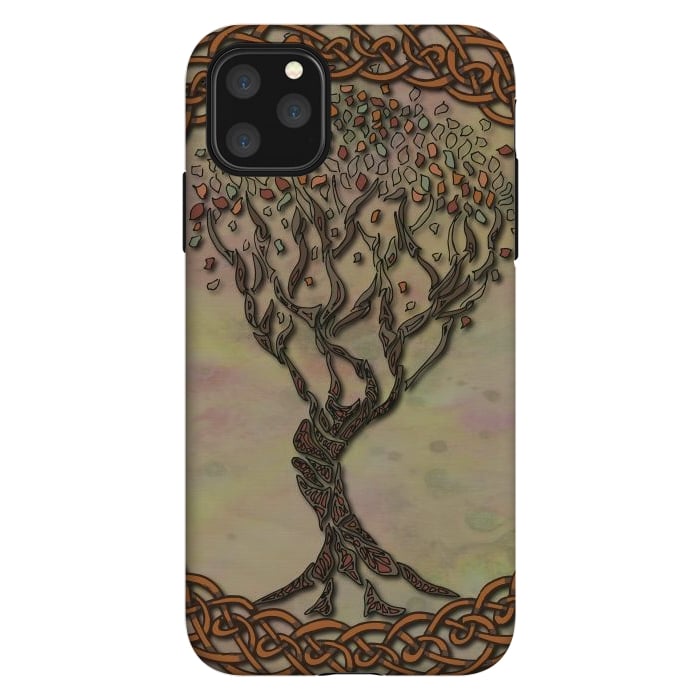 iPhone 11 Pro Max StrongFit Celtic Tree of Life II by Lotti Brown