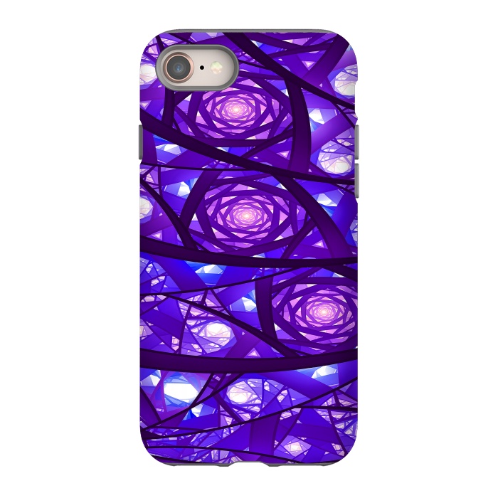 iPhone SE StrongFit Purple Fractal Pattern by Art Design Works