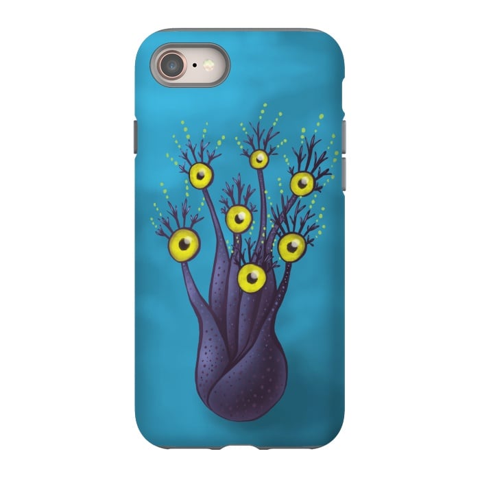 iPhone SE StrongFit Tree Monster With Yellow Eyes | Digital Art by Boriana Giormova