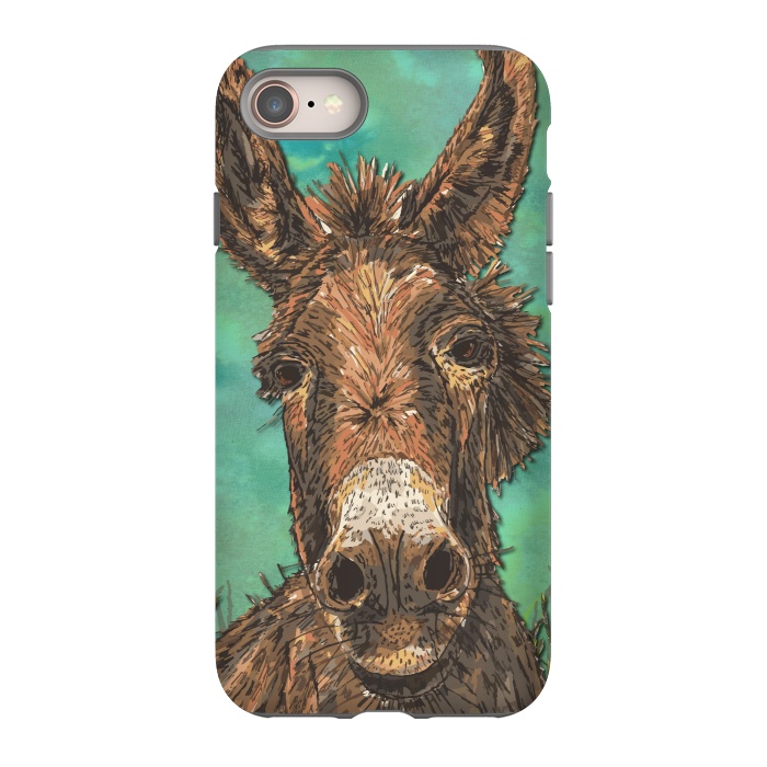 iPhone SE StrongFit Little Brown Donkey by Lotti Brown