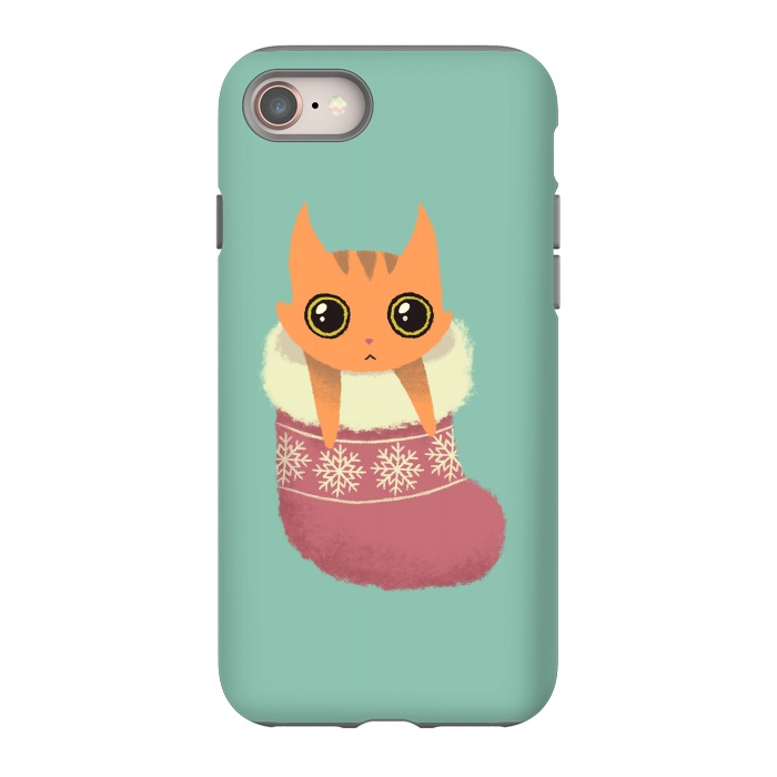 iPhone SE StrongFit Kitty xmas stocking by Laura Nagel