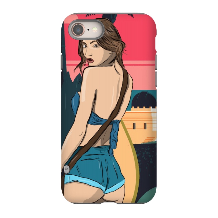 iPhone SE StrongFit Girl Sunset by Carlos Maciel