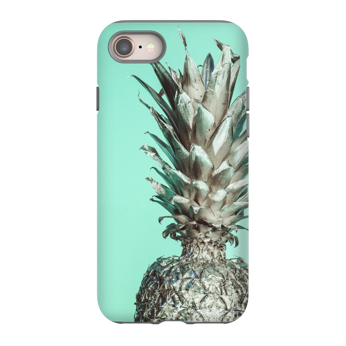 iPhone SE StrongFit Silver Pineapple by Carlos Maciel