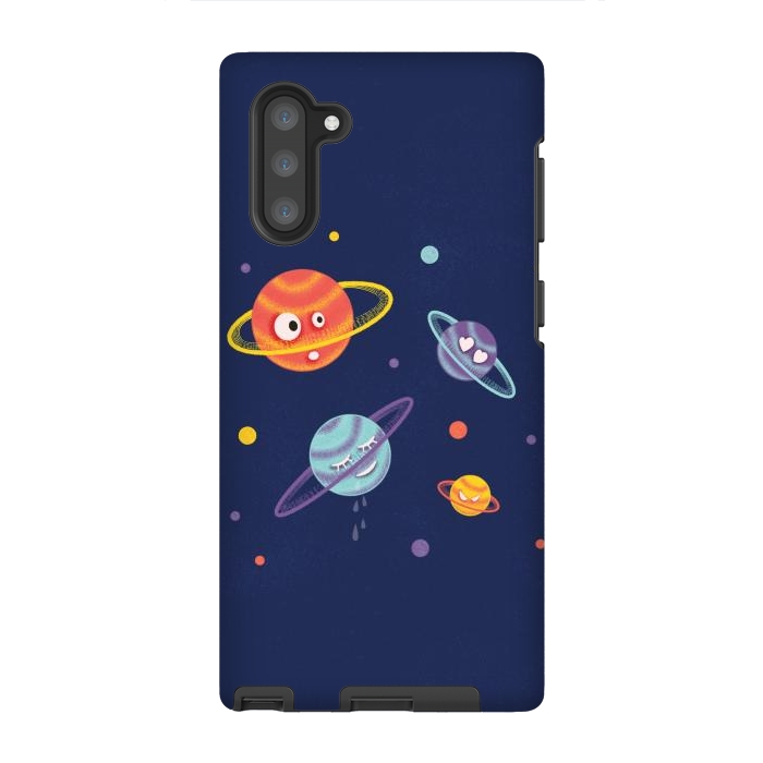 Galaxy Note 10 StrongFit Cute Planets Cartoon Space Kids by Boriana Giormova