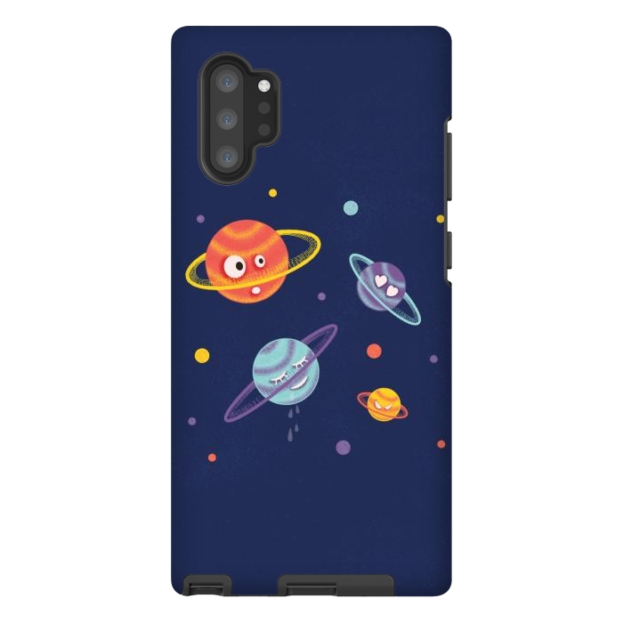 Galaxy Note 10 plus StrongFit Cute Planets Cartoon Space Kids by Boriana Giormova